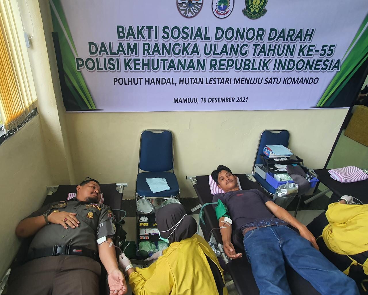 Dalam Rangkat HUT Polisi Kehutanan ke-55, Dishut Sulbar Gelar Donor Darah
